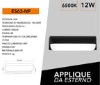 Applique LED Nera 12W - Lampada Impermeabile IP65 da Parete - immagine 6