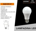 Kit da 10 Lampadine LED E27 - AC/DC 12V/24V, Bulb A60, 10W - immagine 3