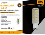Mini Lampadina CORN Tubolare LED Universo - SMD 2835, G9 6W - immagine 6