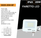 Proiettore SMD LED Slim UNIVERSO EK05-20W-B 20W - CCT - immagine 3