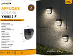 Faretto Applique LED da Giardino 3W con Pannello Solare - Ricaricabile, IP65 per Esterno - immagine 5