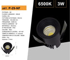 Faretto LED Rotondo da Incasso Nero 3W - CCT Selezionabile - immagine 6