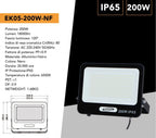 Proiettore SMD LED Slim UNIVERSO EK05-200W-N 200W - CCT - immagine 4