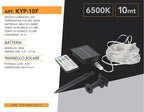 Striscia LED Natalizia Solare 10m con Pannello e Telecomando - immagine 9