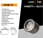 Faretto COB LED Spot Light Universo FCOB-7 - 7W, CRI≥90, per - immagine 6