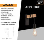Applique Lampada da Interno a Parete Universo AQ64 - Stile - immagine 4