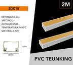 10 pezzi - Canalina passacavi con biadesivo in PVC, colore - immagine 4