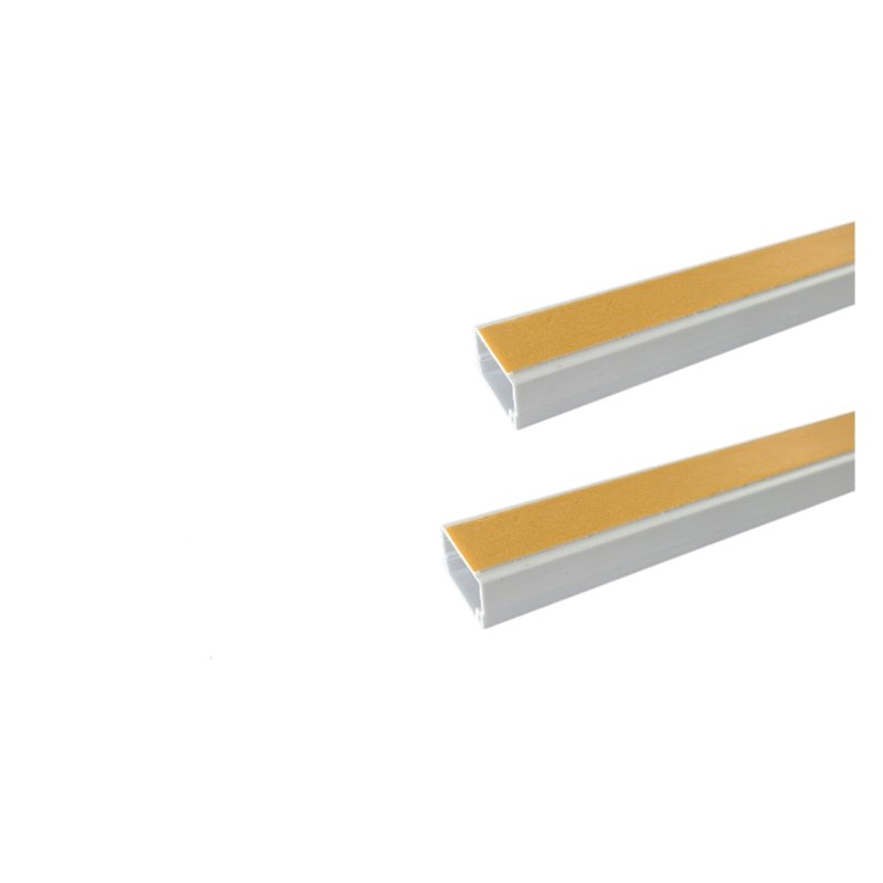 Confezione da 10 pezzi – Canalina passacavi con biadesivo in PVC, colore bianco, lunghezza 2 metri, dimensioni 20x10 mm.