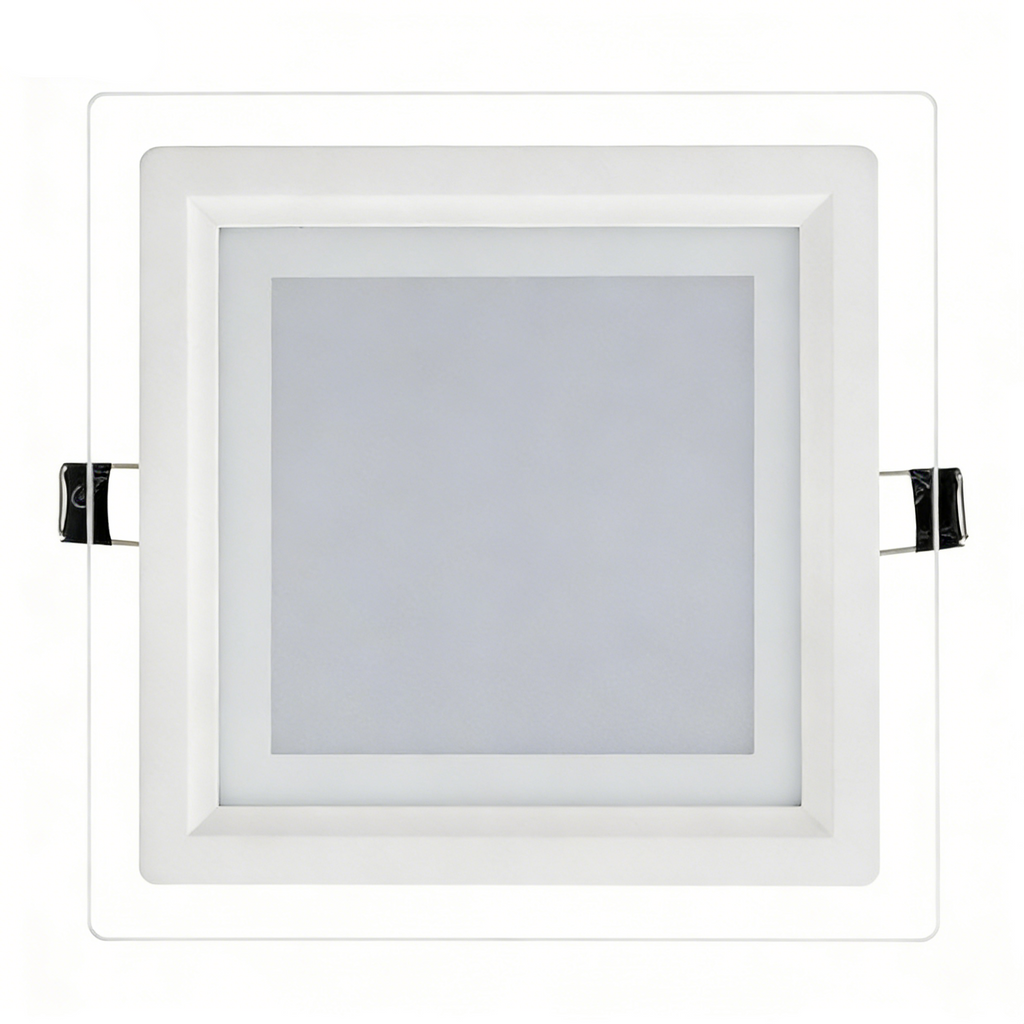 Pannello Faretto LED Quadrato in Vetro 12W Alta Luminosità | CCT Regolabile 3000K-4000K-6500K