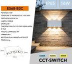 Applique LED da muro bianca 16W doppia emissione up & down - immagine 8