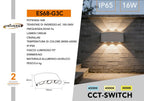 Applique LED da muro grigia 16W doppia emissione up & down - immagine 5