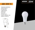 Lampadina SMD LED Universo A60-20W - Attacco E27, Forma Bulb - immagine 3
