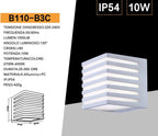 Applique LED da muro quadrata UNIVERSO 10W SMD colore bianco - immagine 7