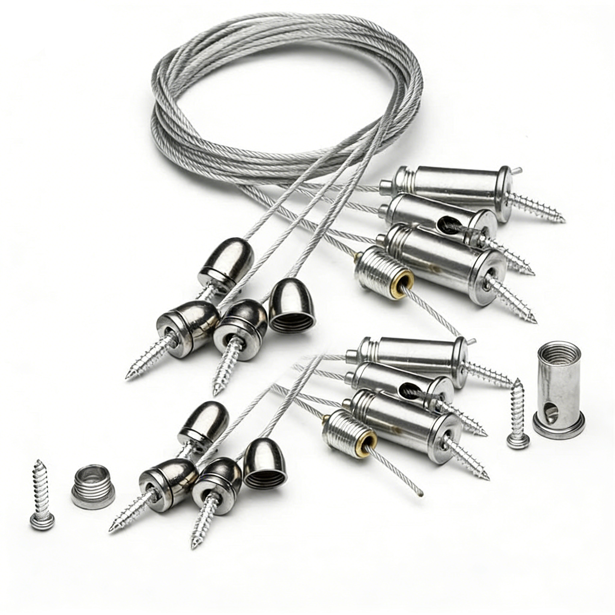 Kit Sospensione UNIVERSO per Pannelli LED 30x30 60x60 120x60 120x30 | Cavo 1.2 Metri
