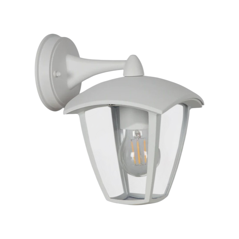 Portalampada lanterna da giardino UNIVERSO 819WB-B232-B applique da muro bianca attacco E27 IP44 per esterno