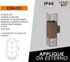 Applique da parete doppia emissione UNIVERSO ESM-01C con - immagine 7
