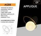 Applique Lampada da Interno a Parete Universo AQ58 - Stile - immagine 7