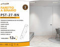 Track Light Faretto Lineare LED SMD Universo PST-27-B – 12W, 38°, per Binario Elettrificato Monofase, Colore Bianco
