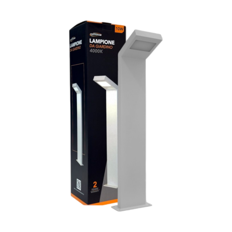 Lampada LED da giardino UNIVERSO 954PA-H580-BN 10W SMD bollard da terra colore bianco IP54