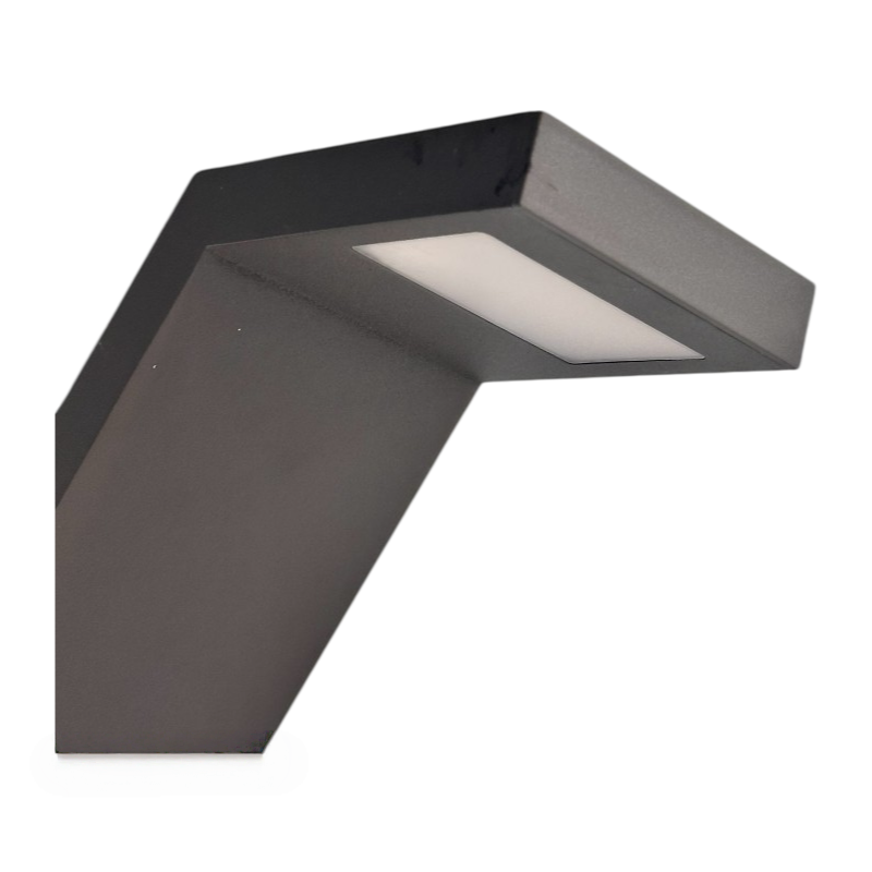 Lampada Applique LED da Giardino Universo 954PA-H580-GN 10W SMD IP54 – Lampione Bollard da Terra, Colore Grigio Scuro