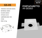 Portafaretto Quadrato da Incasso in Gesso Verniciabile - immagine 5