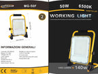 Faro LED Slim SMD 50W Ricaricabile e Portatile UNIVERSO - immagine 5
