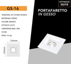 Portafaretto Quadrato da Incasso in Gesso con Alette a Molla - immagine 4