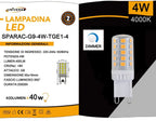 Confezione da 15 Pezzi Universo SPARAC-G9-4W-TGE1 - immagine 3