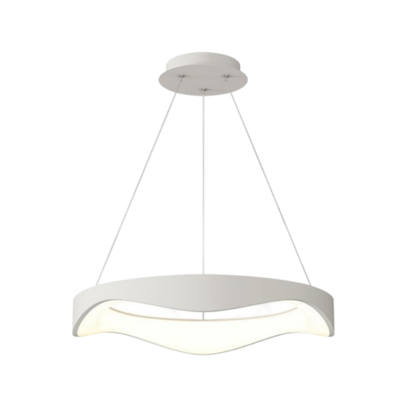 Lampadario LED a Onda Bianco – Montaggio a Sospensione 38W, CCT 3in1 (3000K/4000K/6500K)