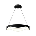 Lampadario LED a Onda Nero – Montaggio a Sospensione 38W, CCT 3in1 (3000K/4000K/6500K)