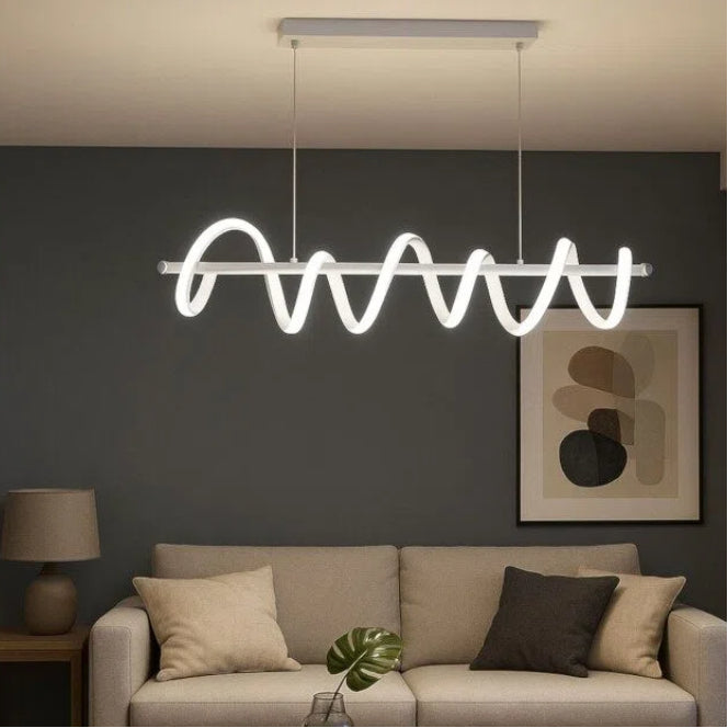 Lampadario LED a Sospensione Intrecciato a Spirale Universo A68-B3C – 60W SMD, Colore Bianco, CCT Selezionabile (3000K/4000K/6500K)