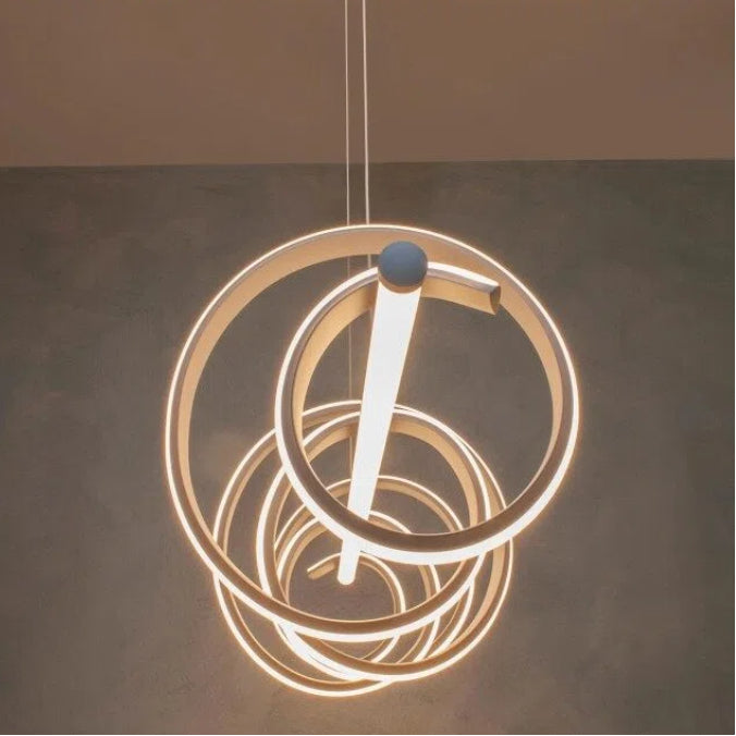 Lampadario LED a Sospensione Intrecciato a Spirale Universo A68-B3C – 60W SMD, Colore Bianco, CCT Selezionabile (3000K/4000K/6500K)