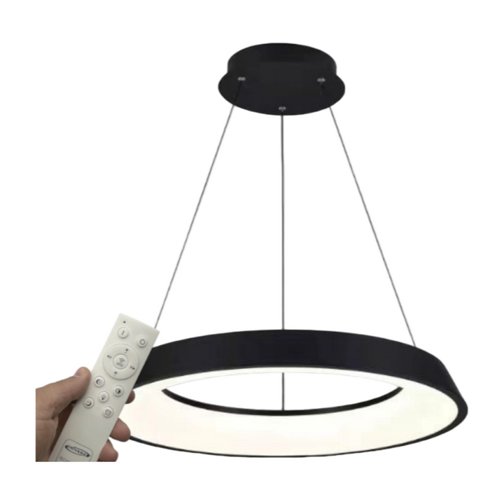 Lampadario LED circolare 43W CCT nero A71 - Universo