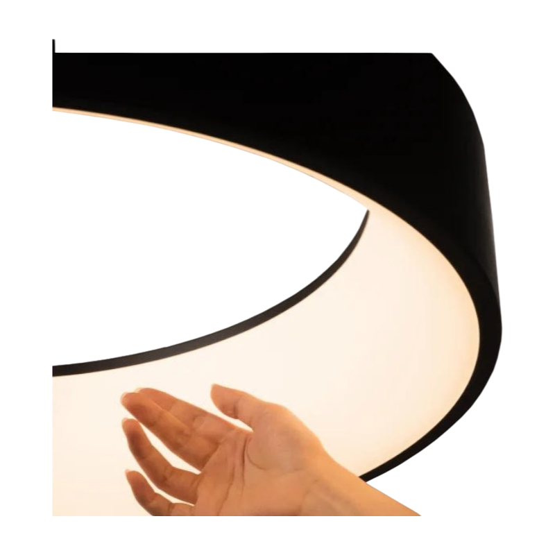 Lampadario LED SMD a Sospensione Universo A71-N3C – Design Circolare 43W, Colore Nero, CCT 3in1 (3000K/4000K/6500K)