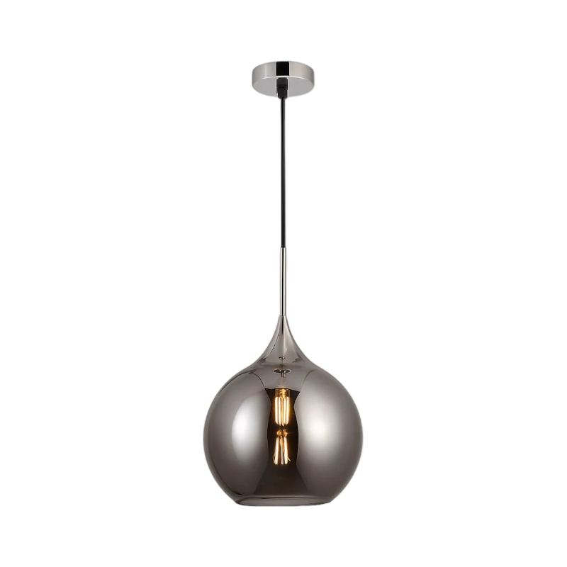 Lampadario a Sospensione Design Moderno Universo A72-G – Sfera in Vetro Fumé con Attacco E27