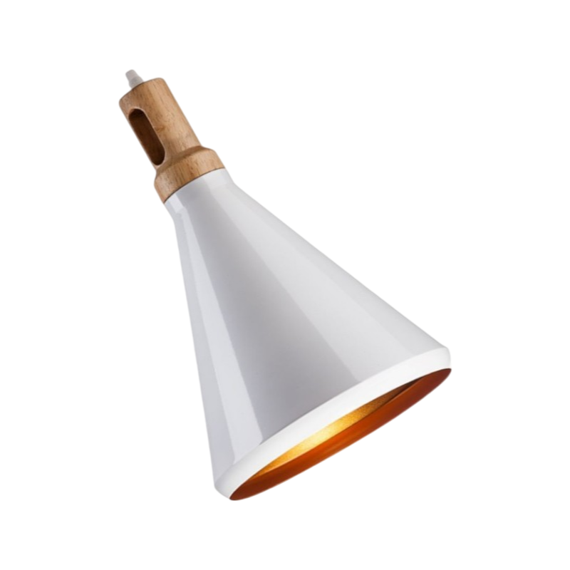Lampadario in Metallo a Campana Universo A94 – Portalampada per Lampadine E27, Colore Bianco e Nero