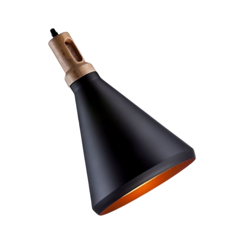 Lampadario in Metallo a Campana Universo A94 – Portalampada per Lampadine E27, Colore Bianco e Nero