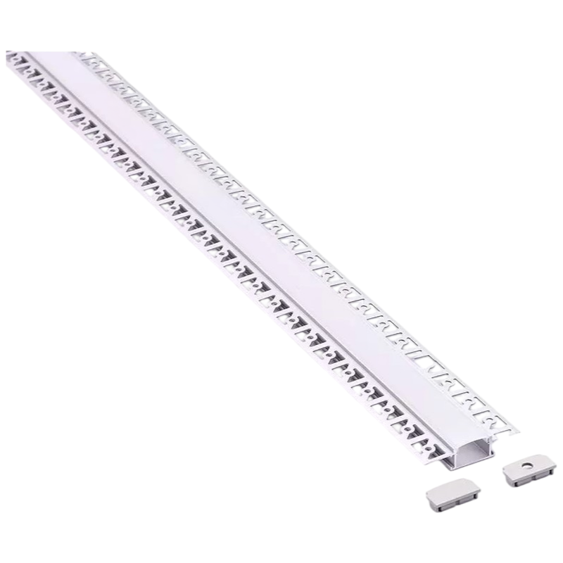 Profilo in Alluminio a Scomparsa per Strisce LED | Lunghezza 2 metri
