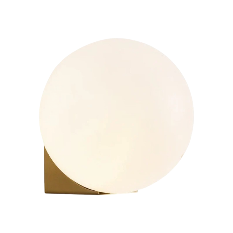 UNIVERSO AQ55 LAMPADA APPLIQUE MONTAGGIO A MURO MINIMLISTA SFERA IN ACRILICO CON ATTACCO G9 MAX 10W