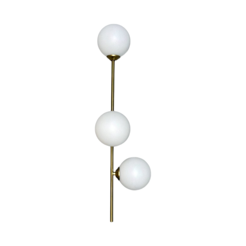 Lampada Applique a Muro Minimalista Universo AQ57 – 3 Attacchi G9, Max 30W, con Tre Sfere in Acrilico
