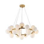 Lampadario LED a Sospensione in Metallo Bronzo - 25 Sfere in