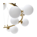 Lampadario LED a Sospensione in Metallo Bronzo - 15 Sfere in - immagine 2