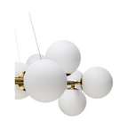 Lampadario LED a Sospensione in Metallo Bronzo - 15 Sfere in - immagine 3