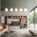 Lampadario a Sospensione Twister con 5 Sfere in Vetro - immagine 4