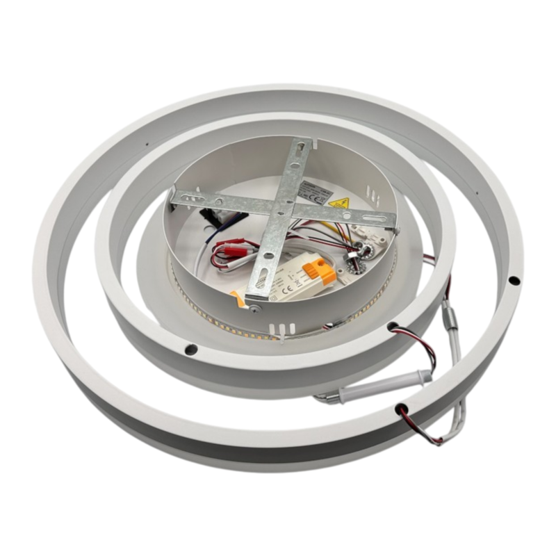 Plafoniera Lampadario LED SMD a Soffitto Universo C35 – Design ad Anelli 42W, CCT 3in1 (3000K/4000K/6500K)