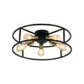 Plafoniera Lampadario da Soffitto Circolare Stile Industriale – con 5 Attacchi per Lampadine E27