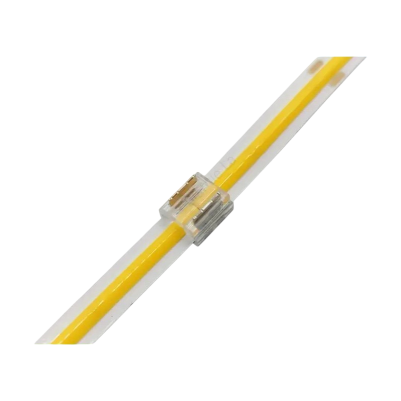 Connettore Lineare Trasparente per Strip LED Monocolore 2 Pin 10mm | Confezione 10 Pezzi