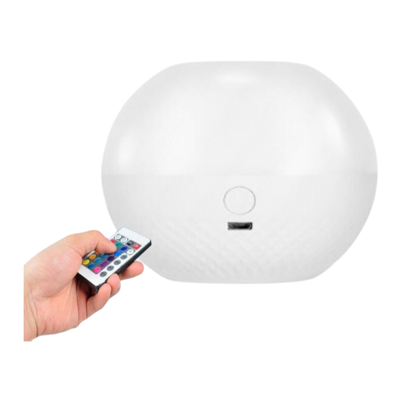 Lampada LED da Tavolo Multicolore RGB Ricaricabile con Telecomando IR