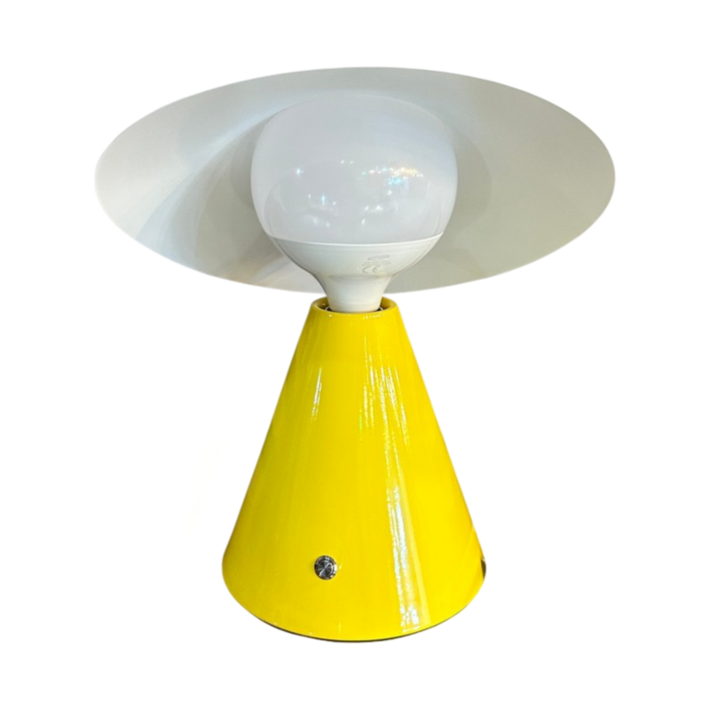 Lampada da Tavolo Moderna con Portalampada E27 – Colori Giallo, Bianco, Nero, Rosso
