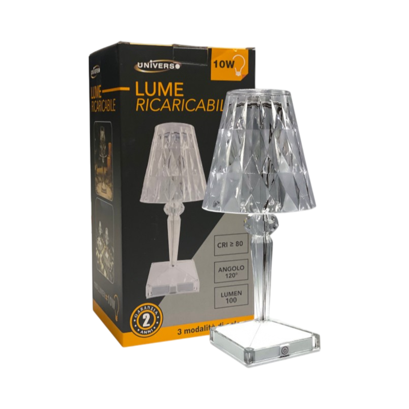 Lampada da Tavolo LED a Batteria Ricaricabile 3 in 1 – Cambia Colore, 130 Lumen, Autonomia 12 Ore